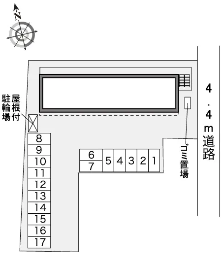 ★手数料０円★宇都宮市宮の内　月極駐車場（LP）